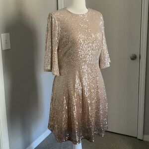Old Navy Gold Ombre Sequin Mini Dress